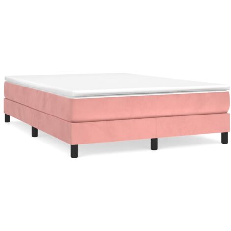 Sommier à lattes de lit avec matelas Rose 140x190 Velours (1/5)