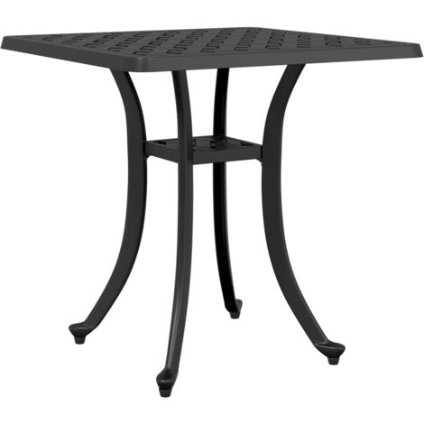Table de jardin noir 53x53x53 aluminium coulé (1/5)