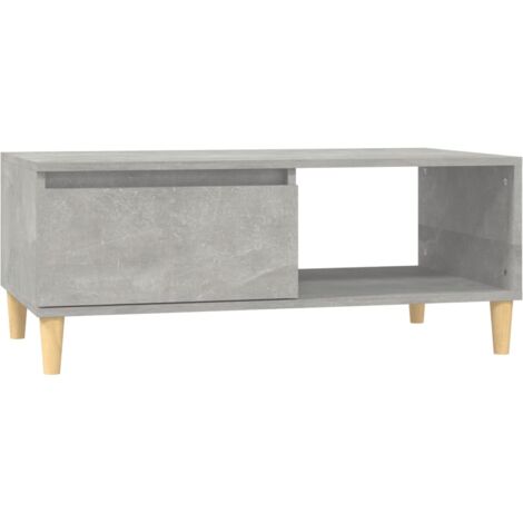 Table basse Gris béton 90x50x36,5 Bois d'ingénierie (1/5)