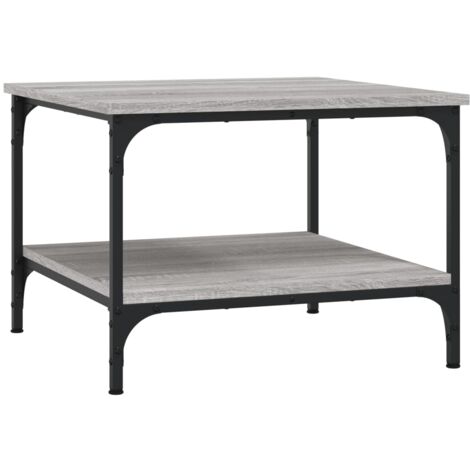 Table basse sonoma gris 55x55x40 bois d'ingénierie (1/5)