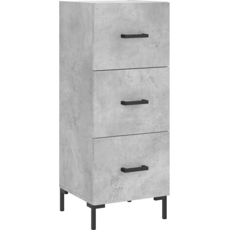 Buffet Gris béton 34,5x34x90 Bois d'ingénierie (1/5)