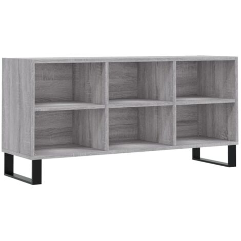 Meuble TV sonoma gris 103,5x30x50 bois d'ingénierie (1/5)