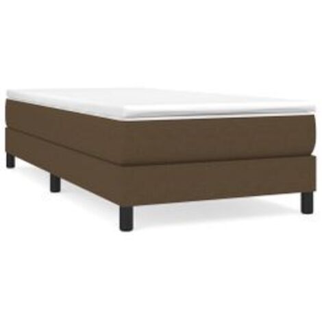 Sommier à lattes de lit avec matelas Marron foncé 100x200 (1/5)