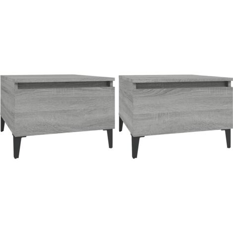 Tables d'appoint 2 pcs Sonoma gris 50x46x35 Bois ingénierie (1/5)