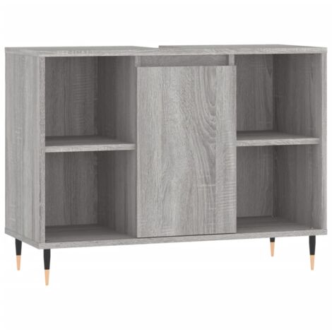 Armoire salle de bain sonoma gris 80x33x60 bois d'ingénierie (1/5)