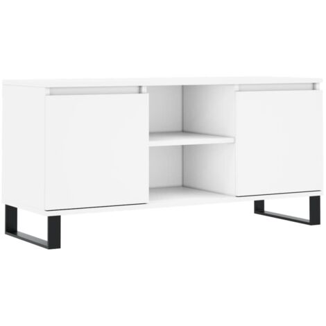 Meuble TV blanc 104x35x50 bois d'ingénierie (1/5)