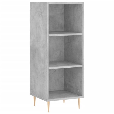 Buffet gris béton 34,5x32,5x90 bois d'ingénierie (1/5)