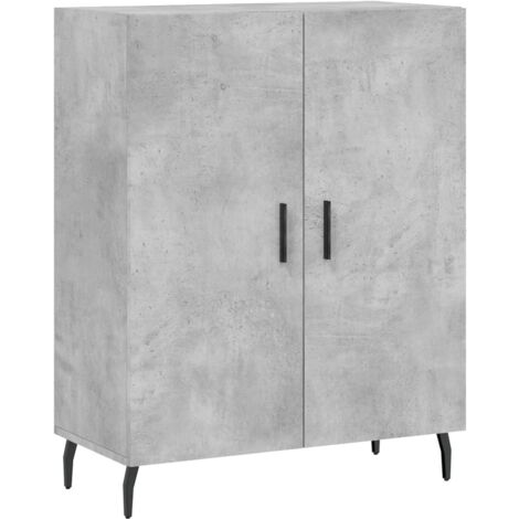 Buffet gris béton 69,5x34x90 bois d'ingénierie (1/5)