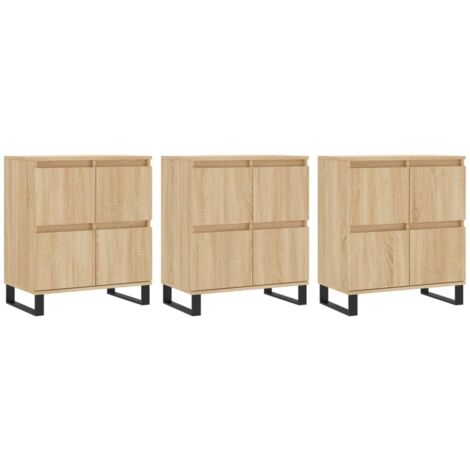 Buffets 3 pcs Chêne sonoma Bois d'ingénierie (1/5)