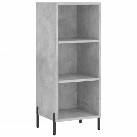 Buffet gris béton 34,5x32,5x90 bois d'ingénierie (1/5)