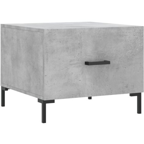 Table basse gris béton 50x50x40 bois d'ingénierie (1/5)