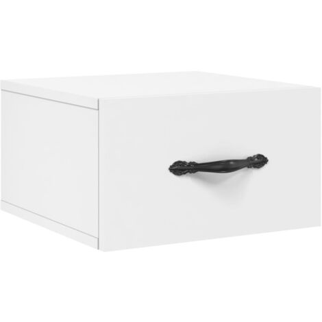 Table de chevet murale blanc 35x35x20 (1/5)