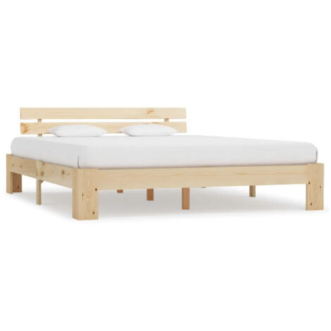 Lit adulte pin massif clair Cozy 180x200 (1/5)