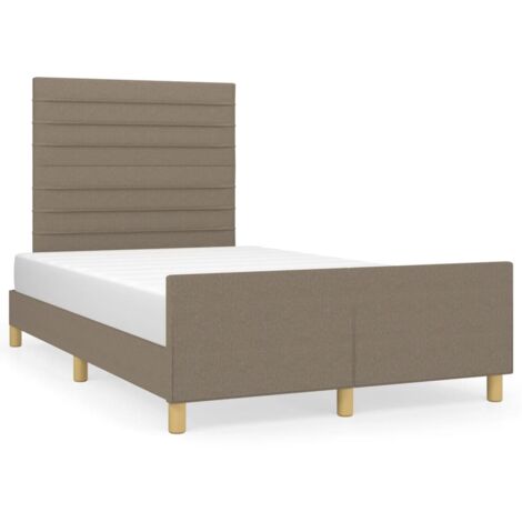 Cadre de lit avec tête de lit taupe 120x190 tissu (1/5)