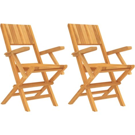 Chaises de jardin pliantes 2 pcs 55x61x90 bois massif teck (1/5)