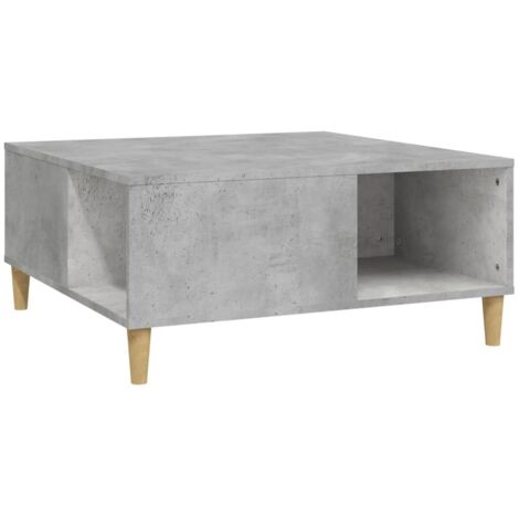 Table basse gris béton 80x80x36,5 bois d'ingénierie (1/5)