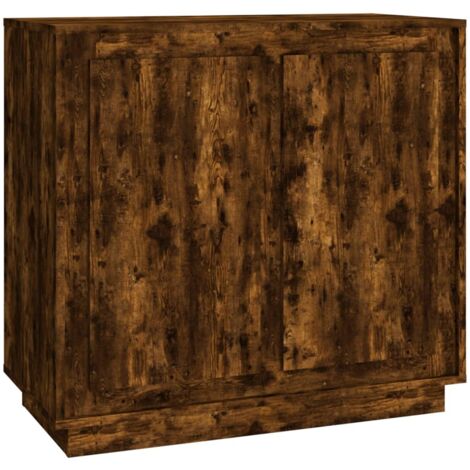 Buffet chêne fumé 80x34x75 bois d'ingénierie (1/5)