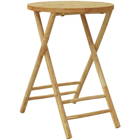 Table de jardin pliable Ø55x75 bambou (1/5)