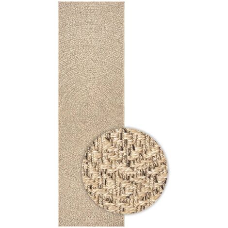 Tapis ZIZUR 80x250 aspect de jute intérieur et extérieur