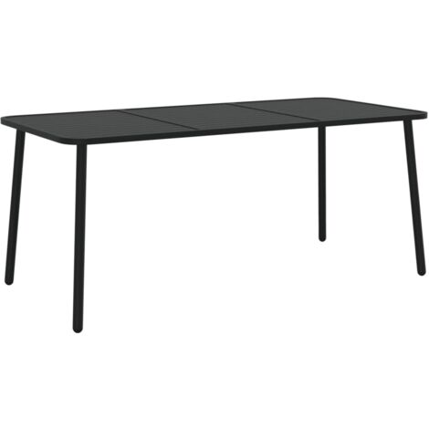 Table de jardin anthracite 165x80x71 acier (1/5)