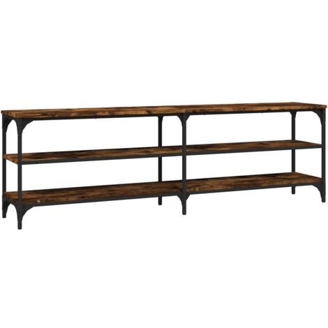 Meuble TV chêne fumé 160x30x50 bois d'ingénierie (1/5)