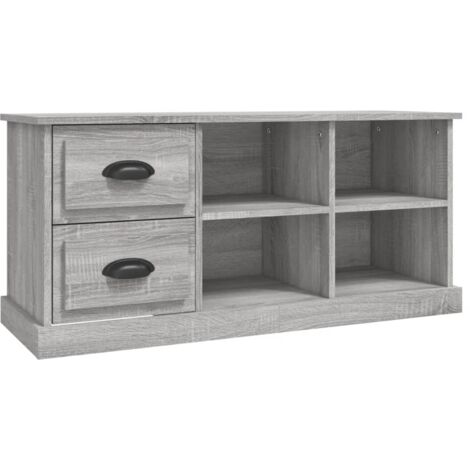 Meuble TV sonoma gris 102x35,5x47,5 bois d'ingénierie (1/5)