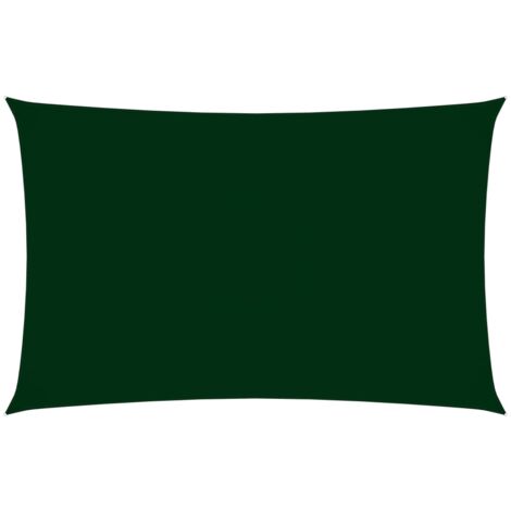 Voile de parasol Tissu Oxford rectangulaire 3x6 m Vert foncé (1/5)
