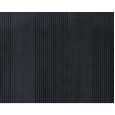 Tapis rectangulaire noir 80x100 bambou