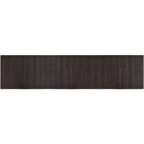 Tapis rectangulaire marron foncé 70x300 bambou (1/5)