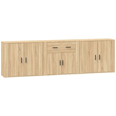Buffets 3 pcs Chêne sonoma Bois d'ingénierie (1/5)
