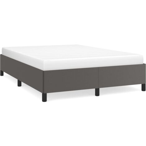 Cadre de lit Gris 140x190 Similicuir (1/5)