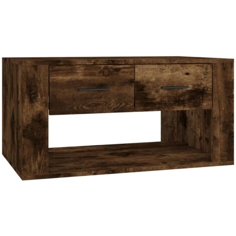 Table basse Chêne fumé 80x50x40 Bois d'ingénierie (1/5)