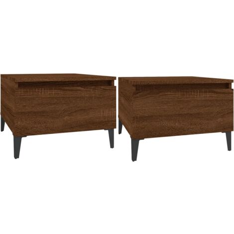Tables d'appoint 2 pcs Chêne marron 50x46x35 Bois ingénierie (1/5)