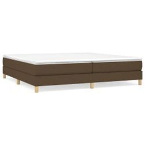 Sommier à lattes de lit avec matelas Marron foncé 200x200 (1/5)