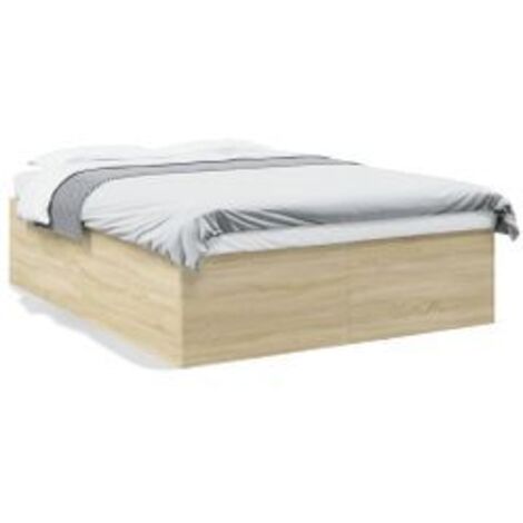 Cadre de lit chêne sonoma 160x200 bois d'ingénierie (1/5)