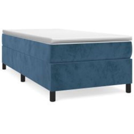 Sommier à lattes de lit avec matelas Bleu foncé 100x200 (1/5)