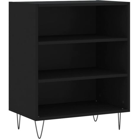 Buffet noir 57x35x70 bois d’ingénierie (1/5)