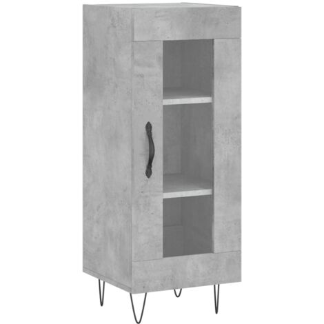 Buffet Gris béton 34,5x34x90 Bois d'ingénierie (1/5)