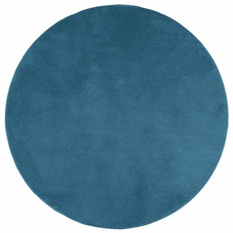 Tapis OVIEDO à poils courts turquoise Ø 120cm (1/5)
