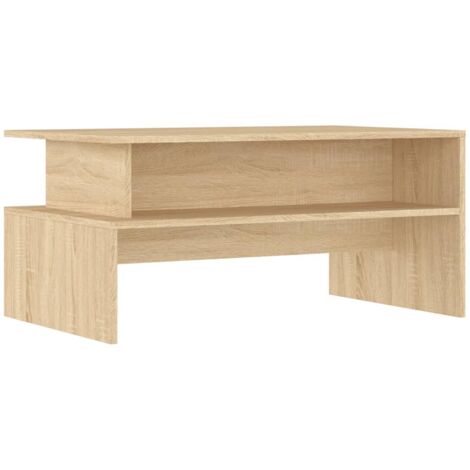 Table basse chêne sonoma 90x55x42,5 bois d'ingénierie (1/5)