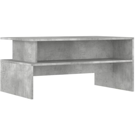 Table basse gris béton 90x55x42,5 bois d'ingénierie (1/5)
