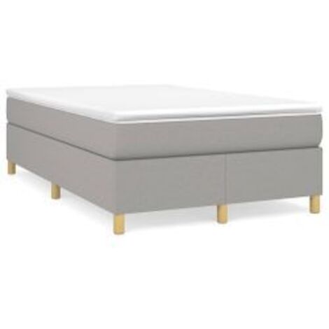 Sommier à lattes de lit avec matelas Gris clair 120x200 Tissu (1/5)