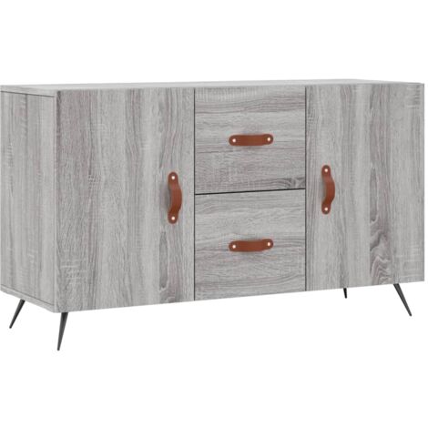 Buffet sonoma gris 100x36x60 bois d'ingénierie (1/5)