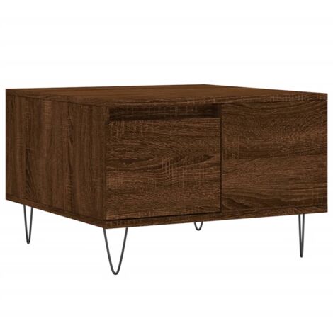 Table basse chêne marron 55x55x36,5 bois d'ingénierie (1/5)