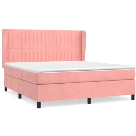 Sommier à lattes de lit avec matelas Rose 180x200 Velours (1/5)