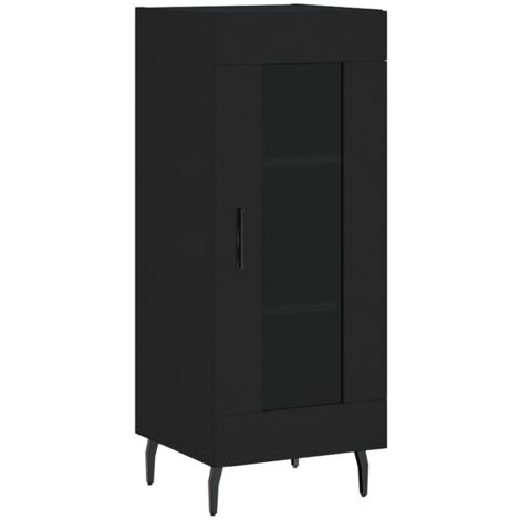 Buffet Noir 34,5x34x90 Bois d'ingénierie (1/5)