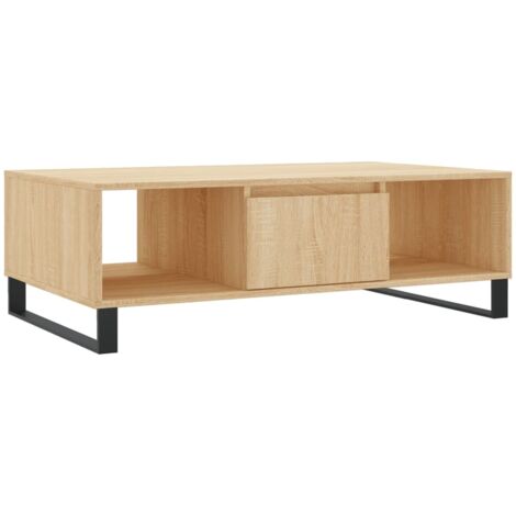 Table basse chêne sonoma 104x60x35 bois d'ingénierie (1/5)