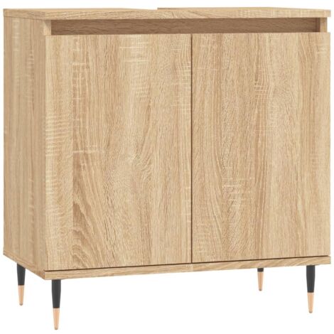 Armoire de bain chêne sonoma 58x33x60 bois d'ingénierie (1/5)