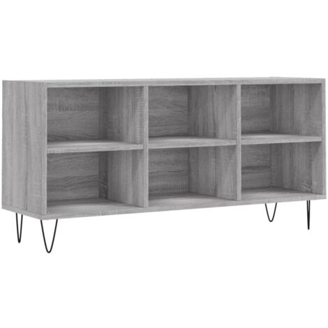 Meuble TV sonoma gris 103,5x30x50 bois d'ingénierie (1/5)
