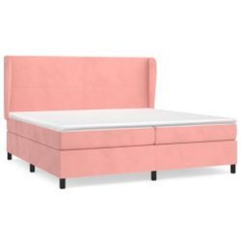 Sommier à lattes de lit avec matelas Rose 200x200 Velours (1/5)
